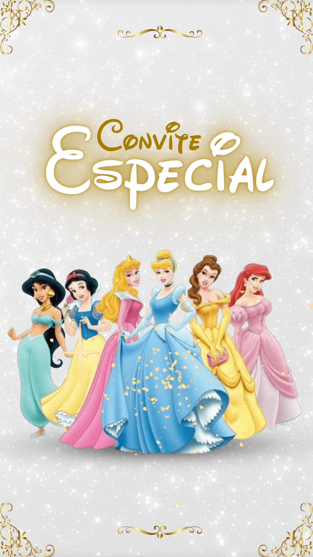 Convite Princesas Disney